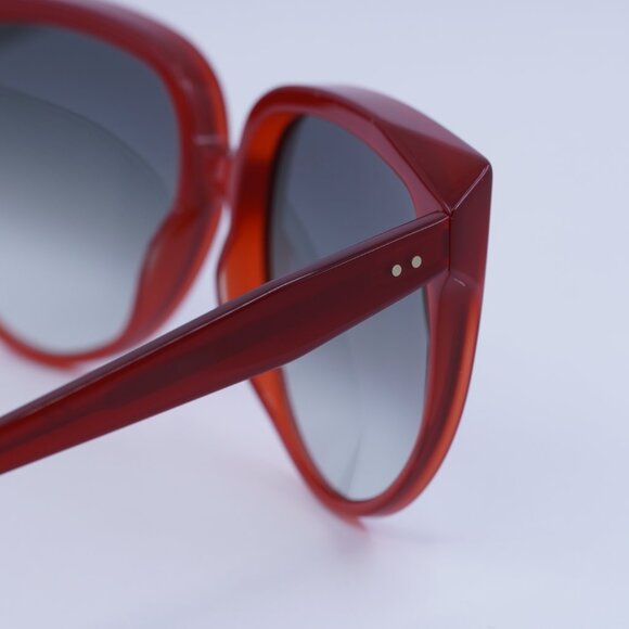 Celine CL4048IN 66P Sunglasses Red Cat Eye Frame, Gradient Green Lenses - Picture 5 of 10